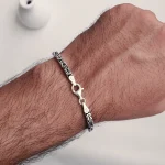 دستبند نقره مردانه کرال - Image 4
