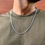 گردنبند نقره مردانه مدل تی (T) - تصویر 3
